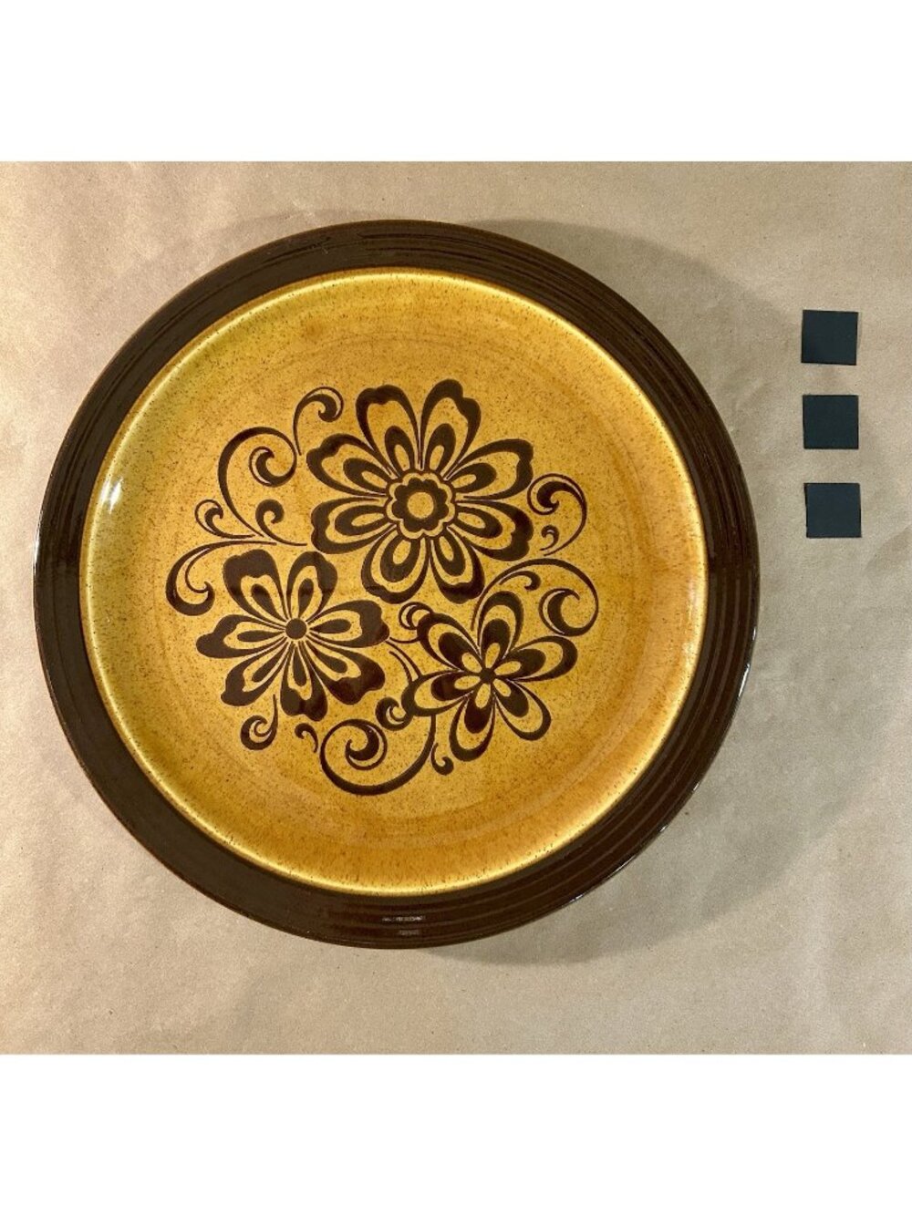 Vintage Homer Laughlin-Gold Glade 12" Chop Plate Platter